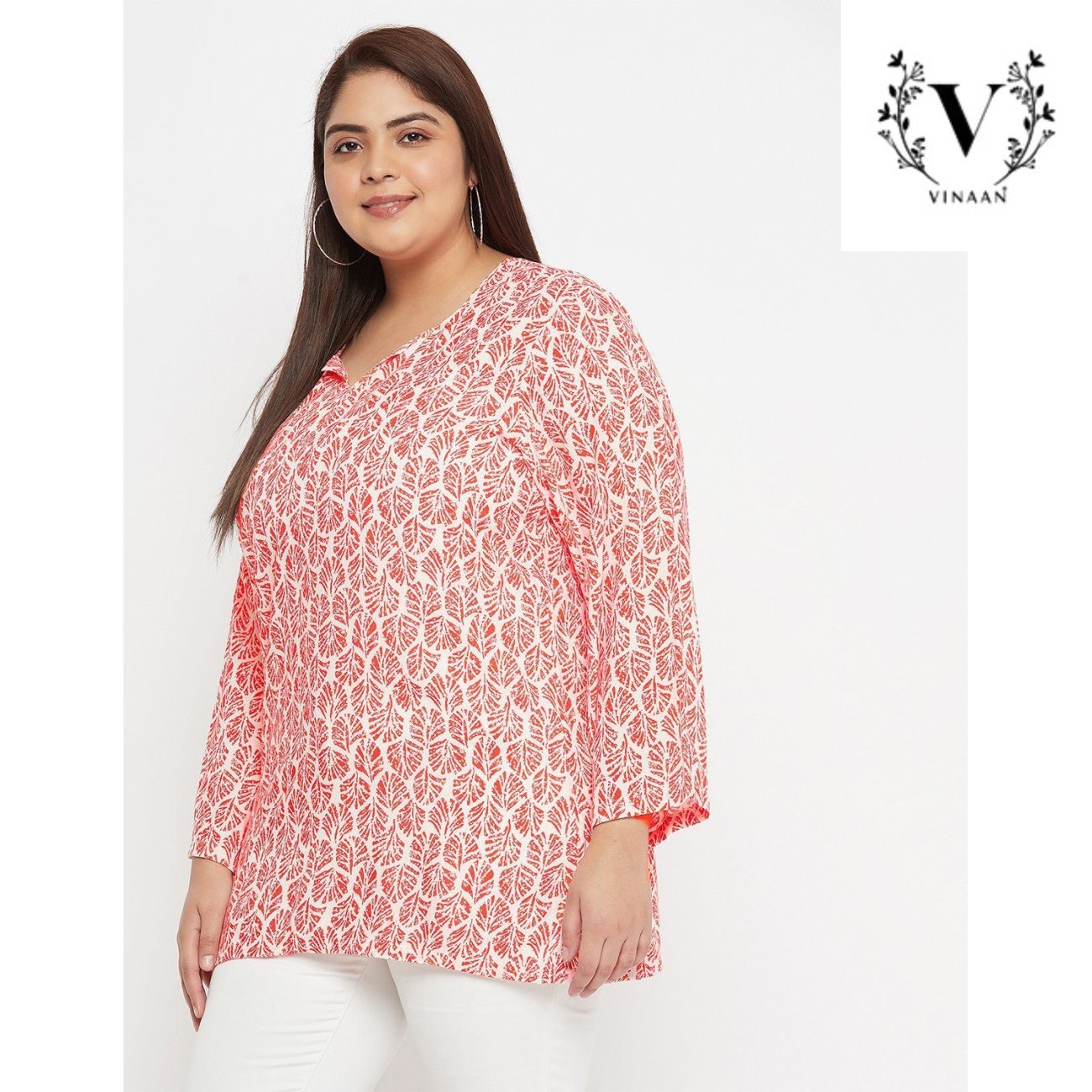 Tropical Peach Leaf Top - Image 4