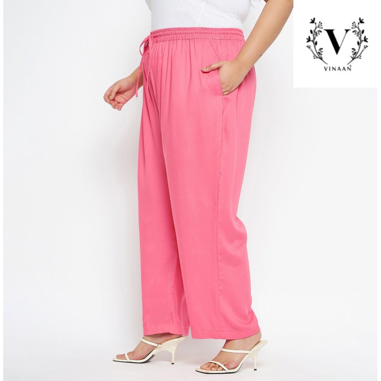 Flamingo Pink Palazzo - Image 3