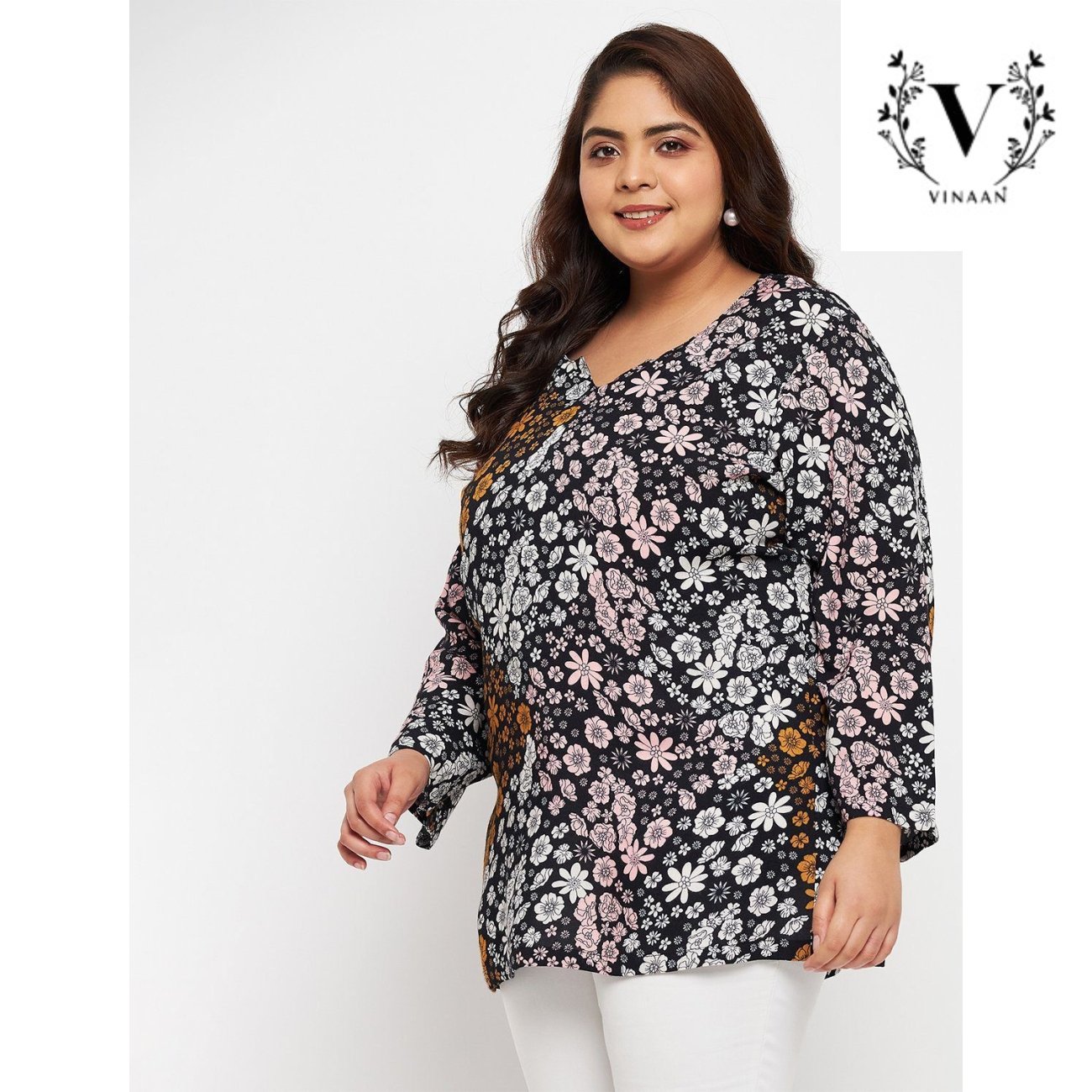 Bar Color Floral Top - Image 4