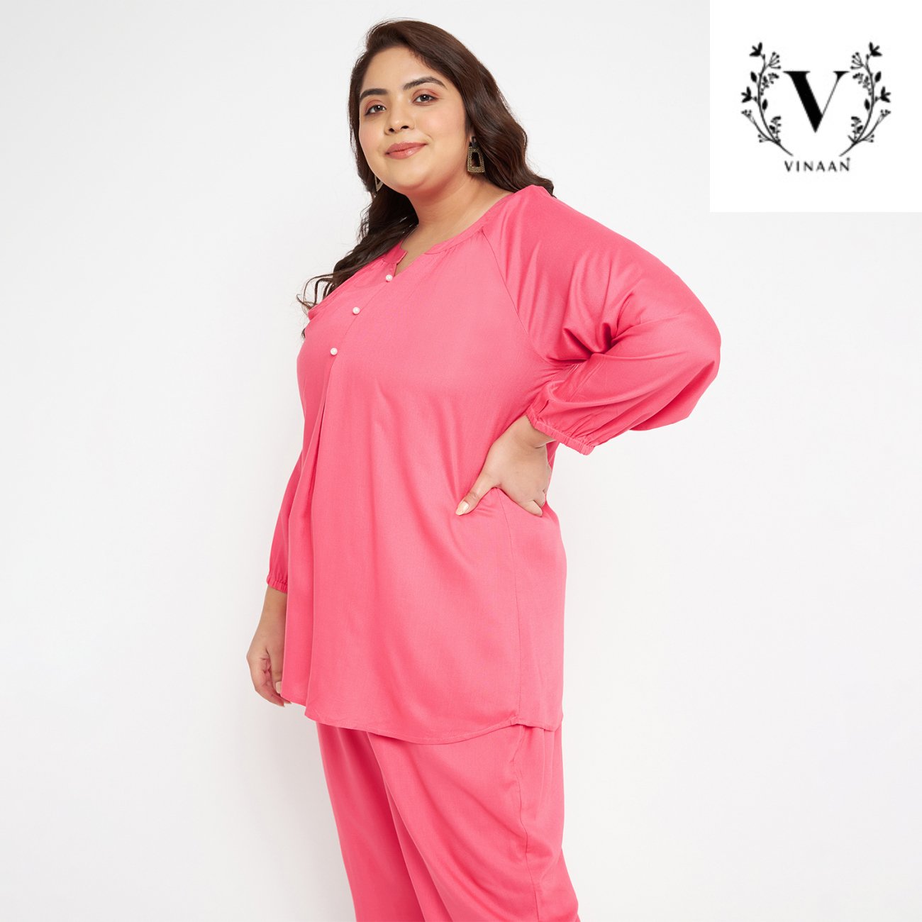 Flamingo Pink Pearls Co-ord Set - Image 6