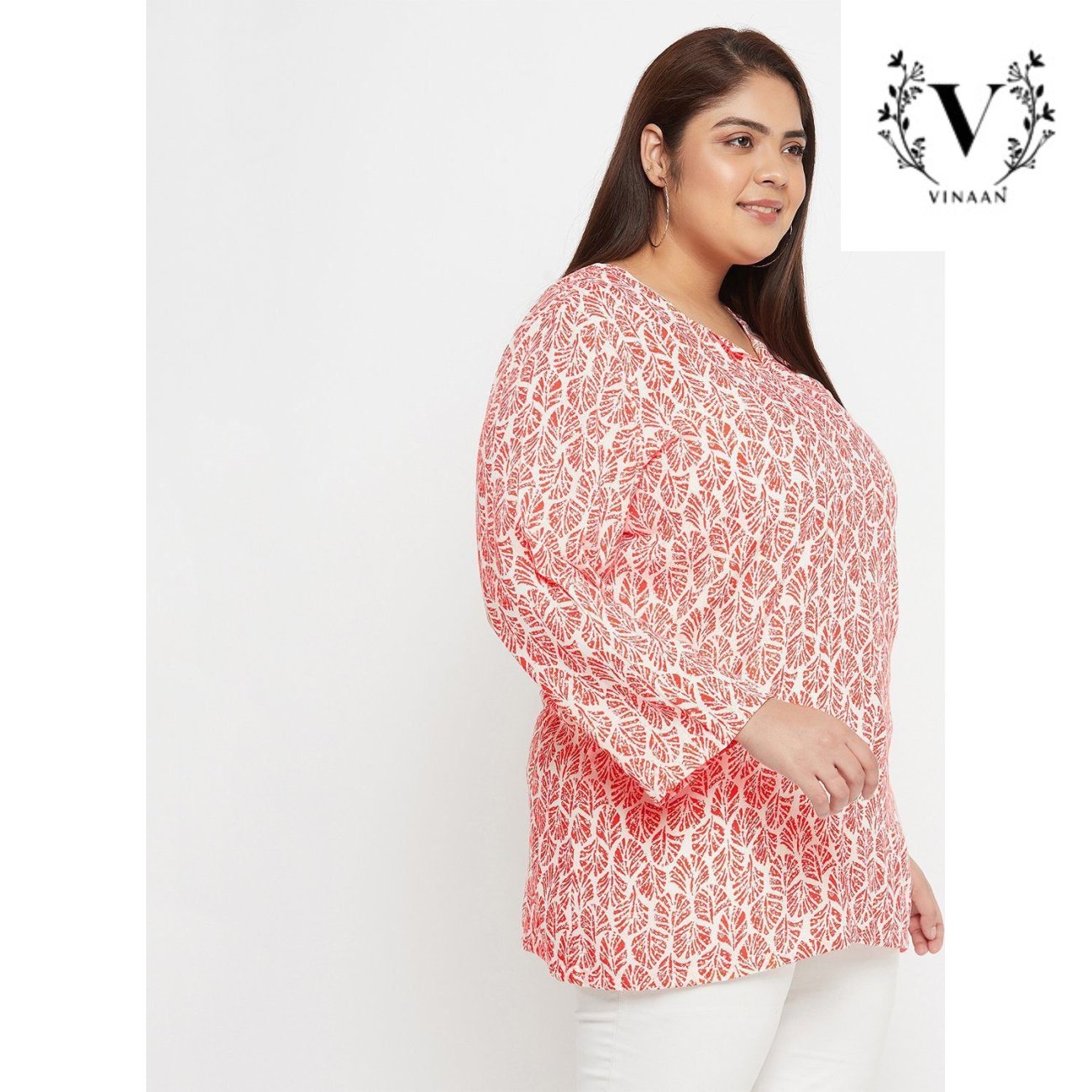 Tropical Peach Leaf Top - Image 5