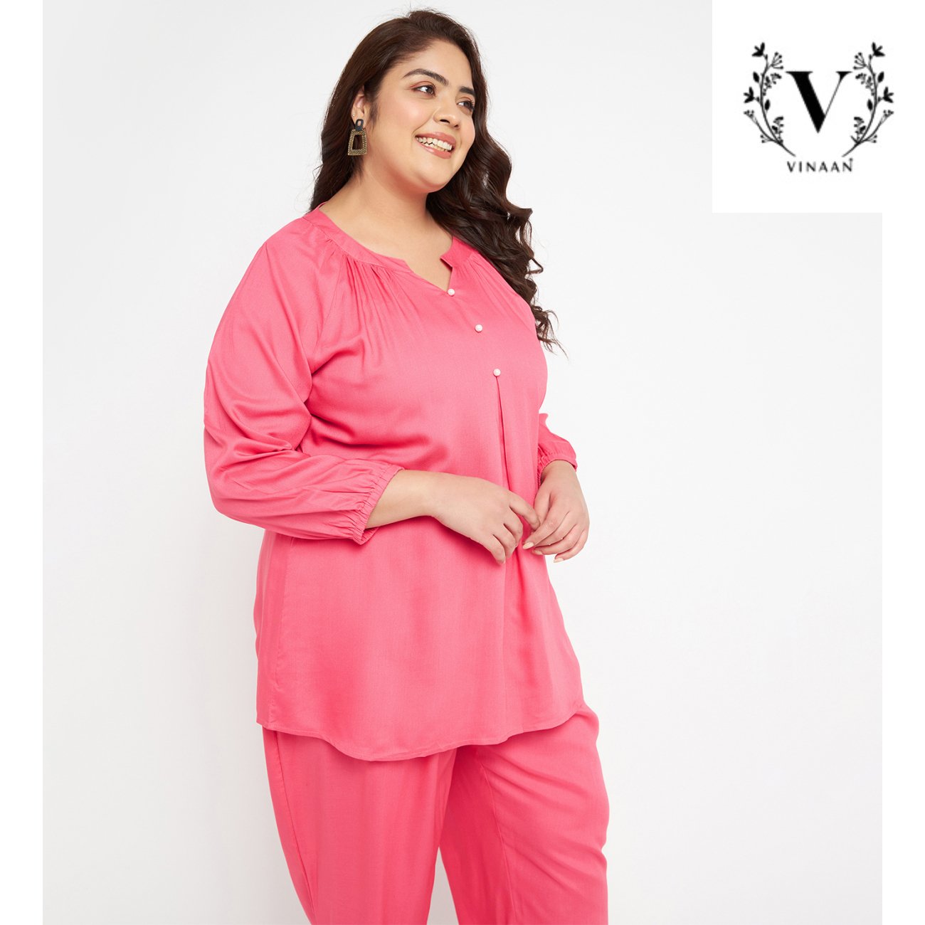 Flamingo Pink Pearls Co-ord Set - Image 2