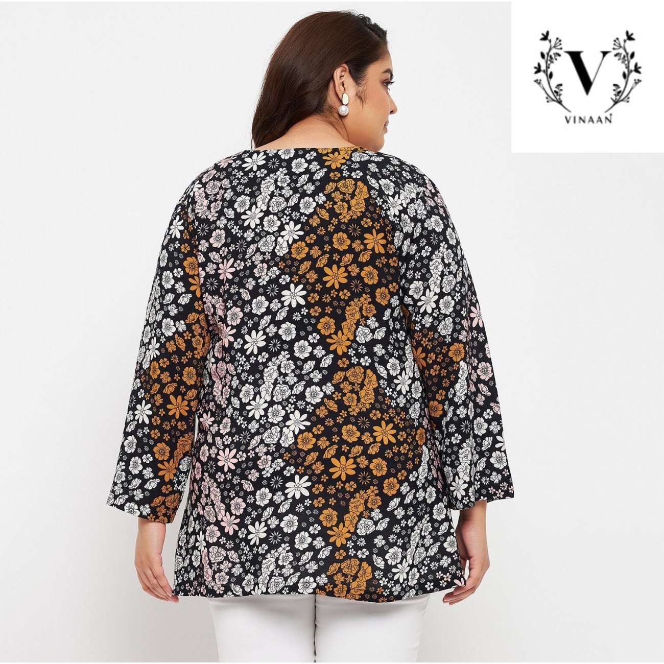 Bar Color Floral Top - Image 6