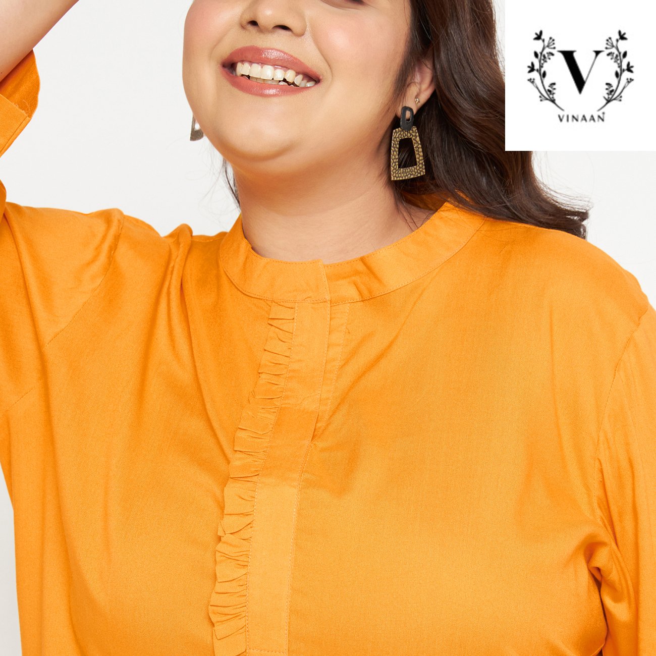 Golden Yellow Pleated Co-ord Set - Image 4