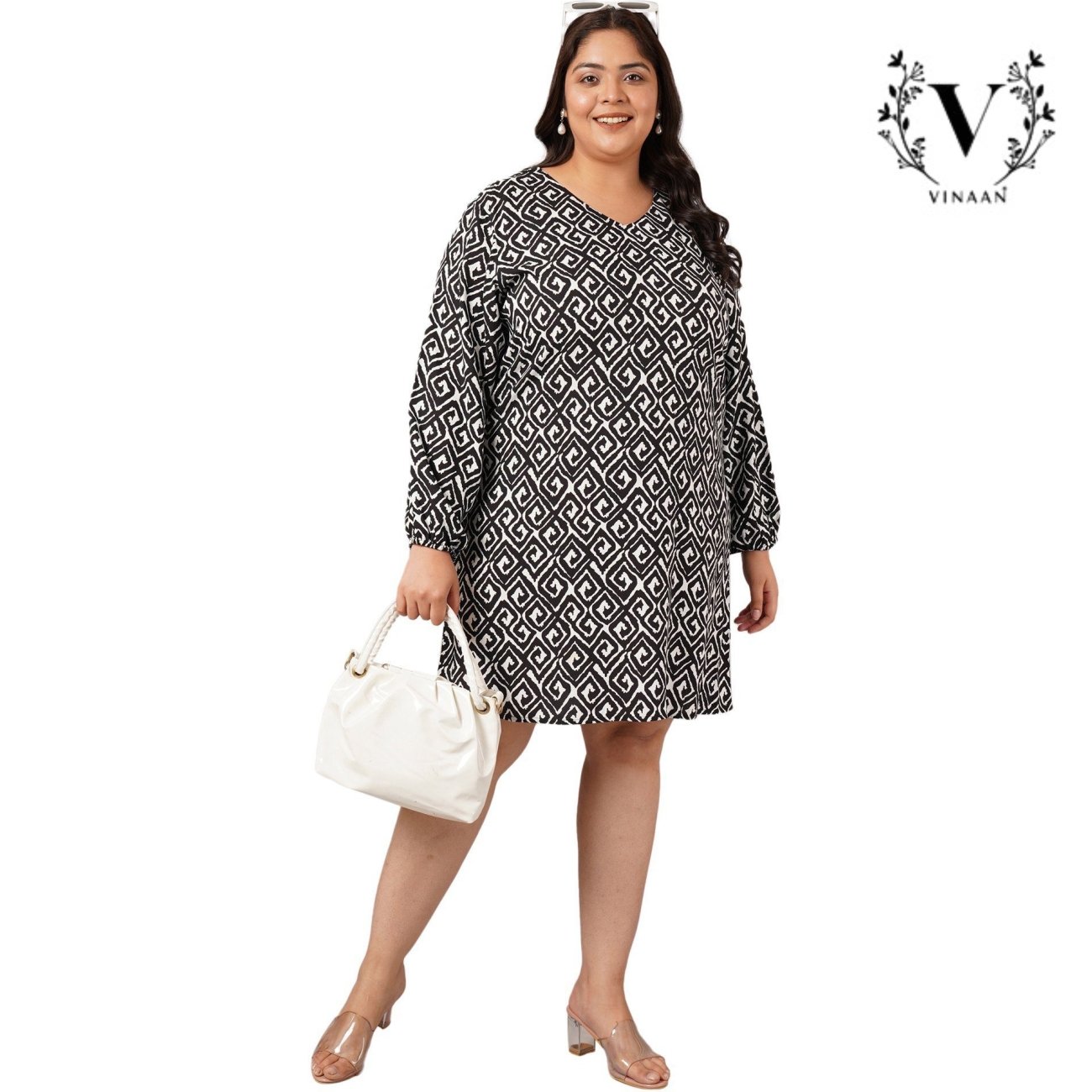 Geometrical Printed Dress - Image 5