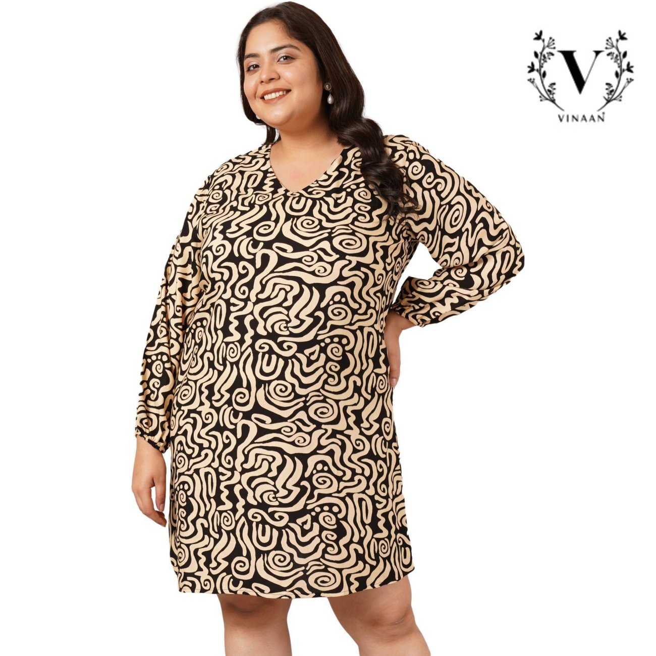 Abstract Printed Dress - Image 2