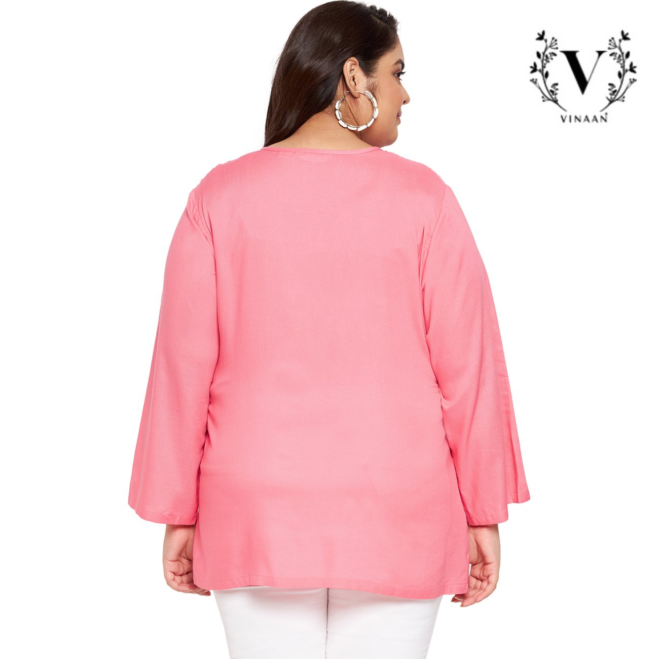 Flamingo pink tie up top - Image 6